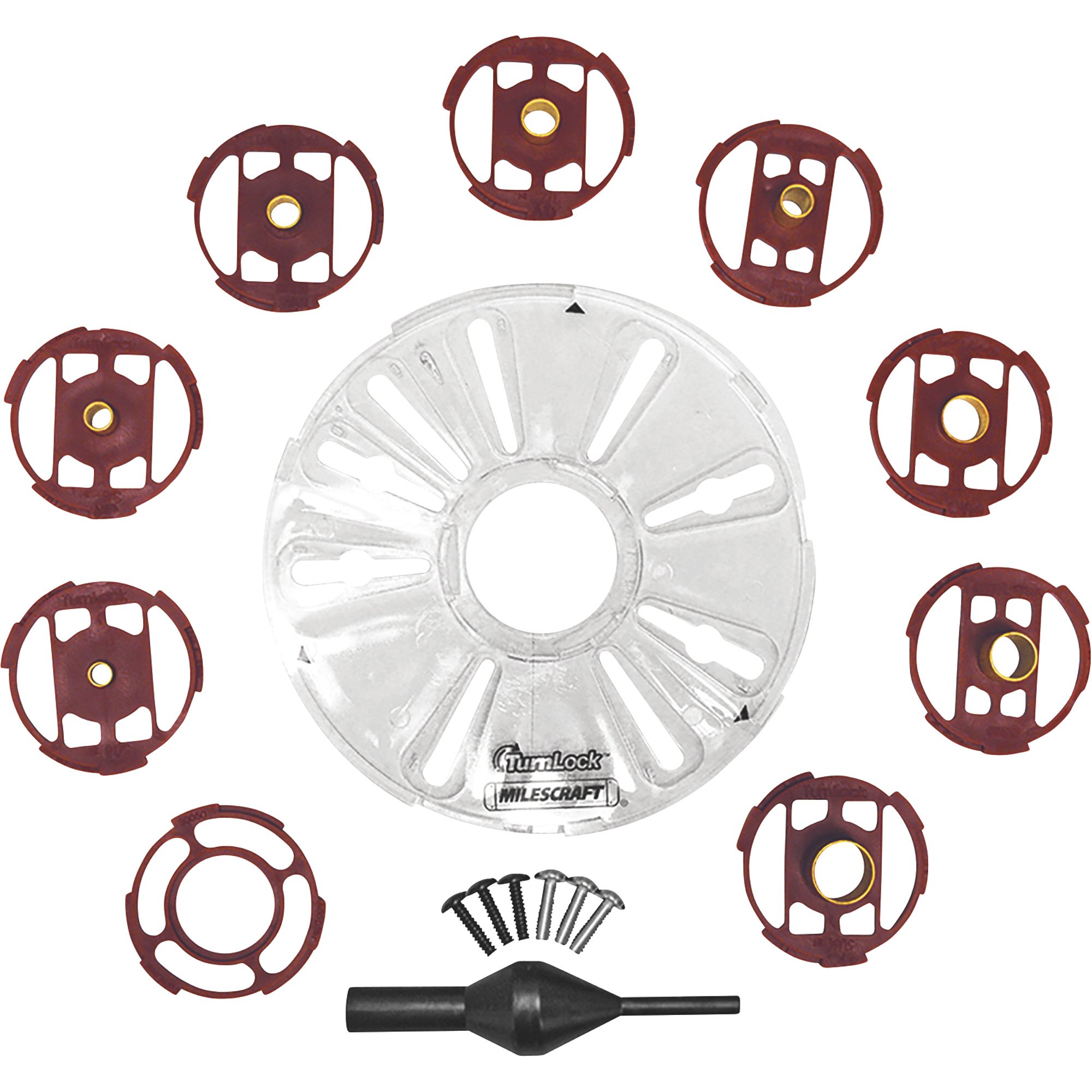 Milescraft Base Plate/Bushing Set, Router Template — Model# 12010003